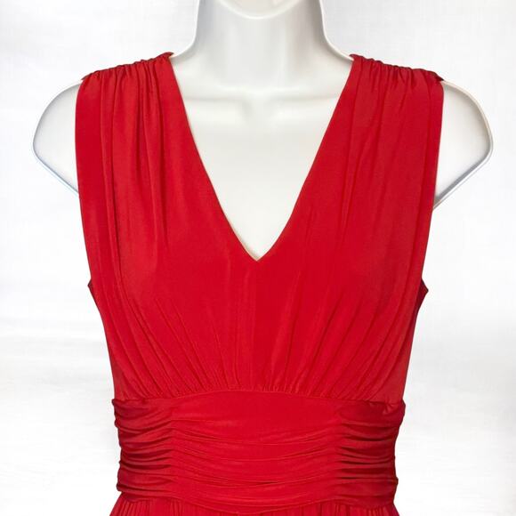 Jessica Howard Red Marilyn Dress Vintage Style Size 12 Pleated Swing Midi Y2K - Picture 5 of 10
